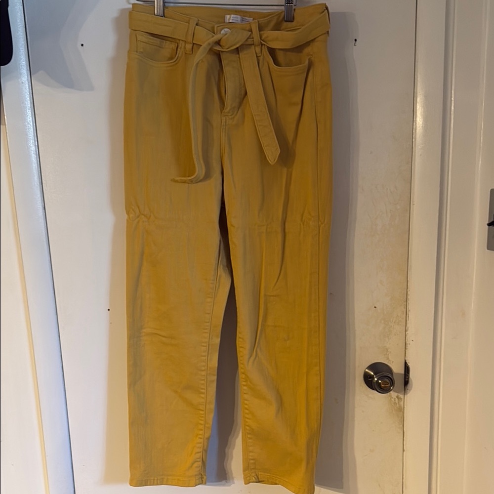 Yellow Belted Pants